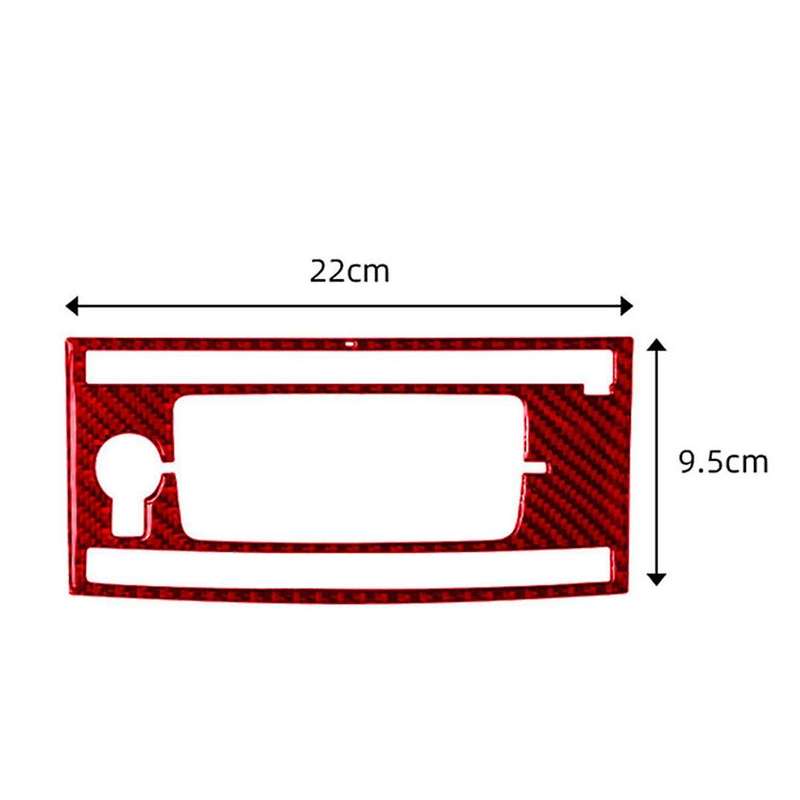 Red Carbon Fiber Central Console Panel Cover Trim for Accord 2013-2017 Type A
