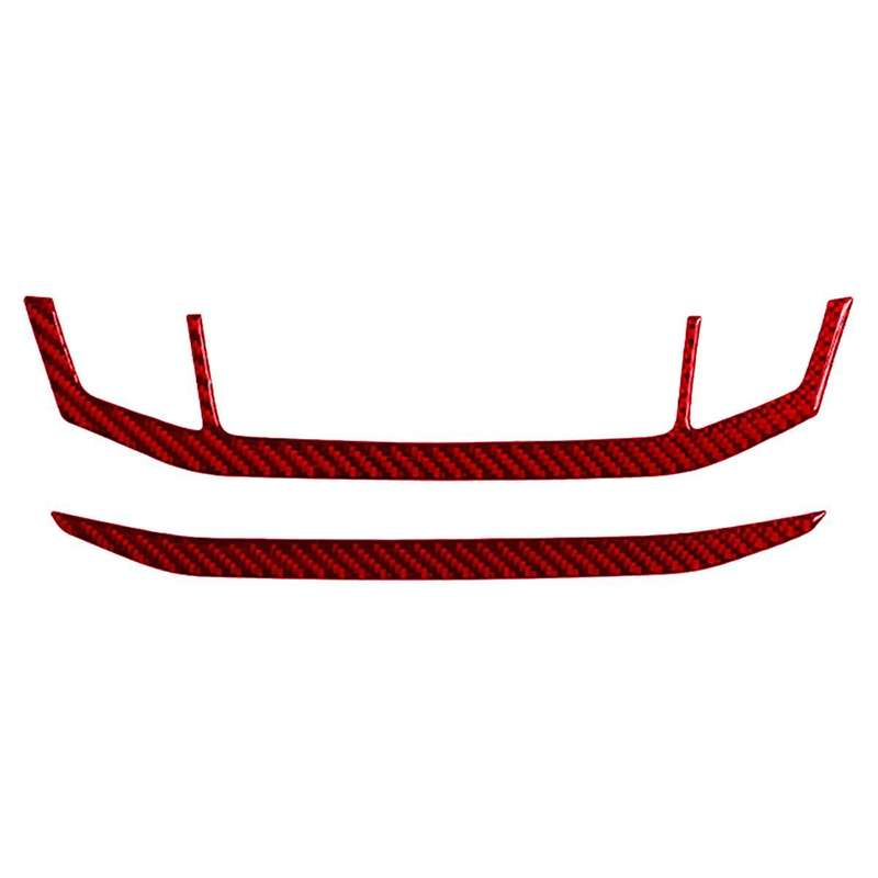 Red Carbon Fiber AC Console Frame Cover Trim for Accord 13-17 Type A