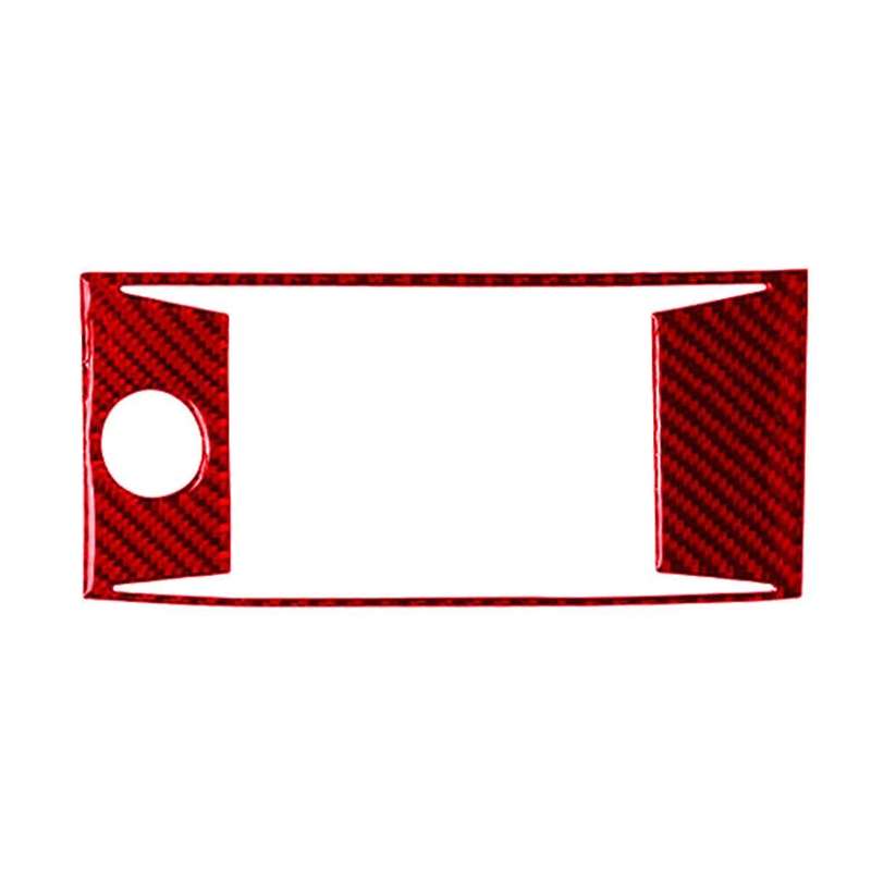 Red Carbon Fiber Central Console Panel Cover Trim for Accord 2013-2017 Type B