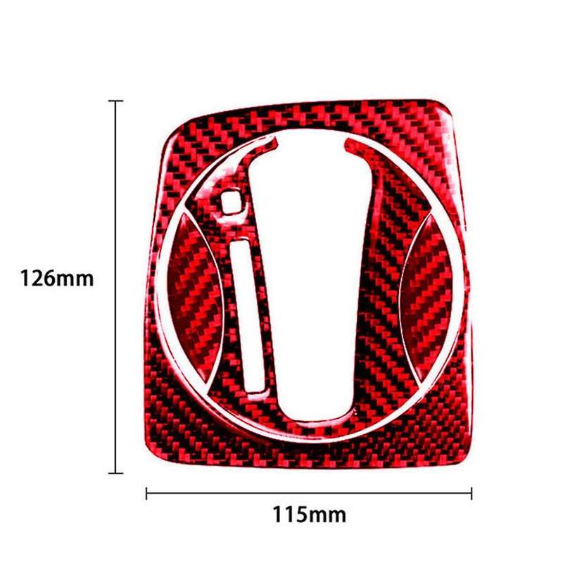 Red Carbon Fiber Interior Automatic Gear Shift Cover Trim for 8Th 06-11