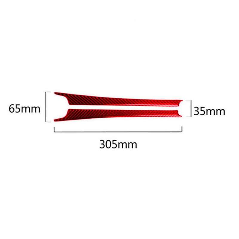 Red Carbon Fiber Gear Shift Side Panel Cover Trim for W204 2007-13