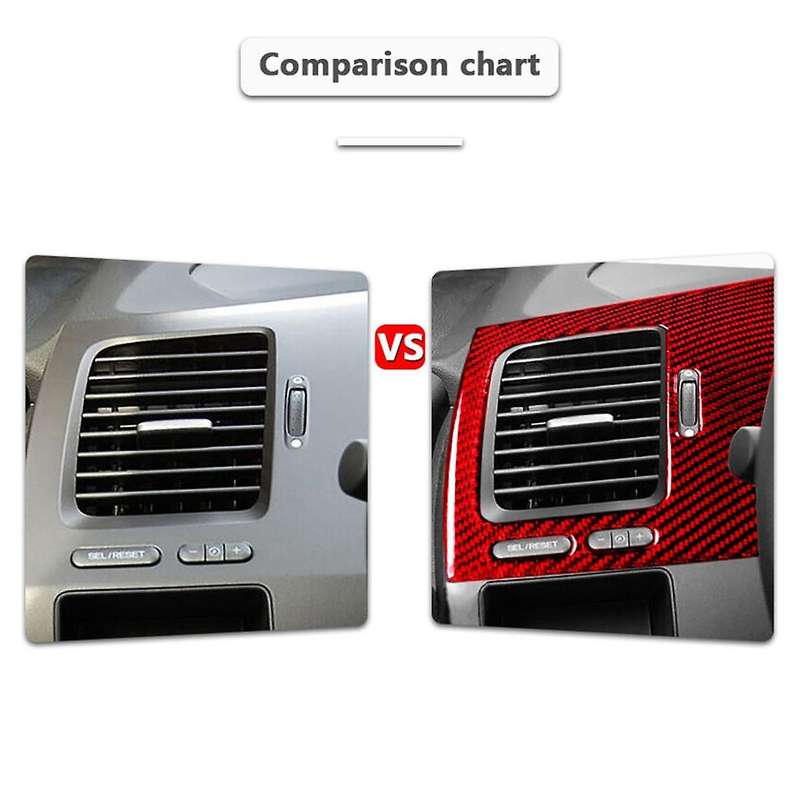 Red Carbon Fiber Navigation & Cover Trim for 8th Gen 2006-11