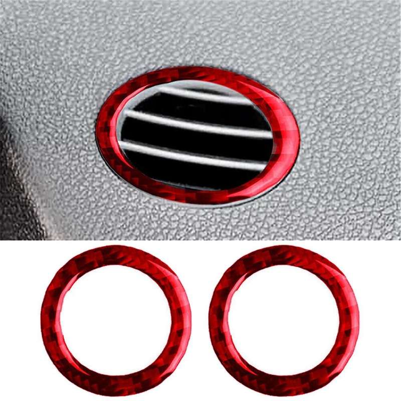 Red Carbon Fiber Dashboard Interior Trim for C-Class W204 2007-2010