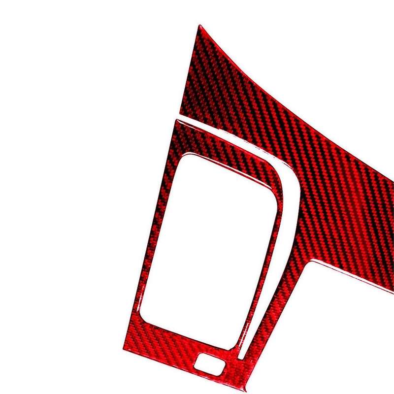 Red Carbon Fiber Gps Navigation Panel Trim Cover for 8th 2006-2011