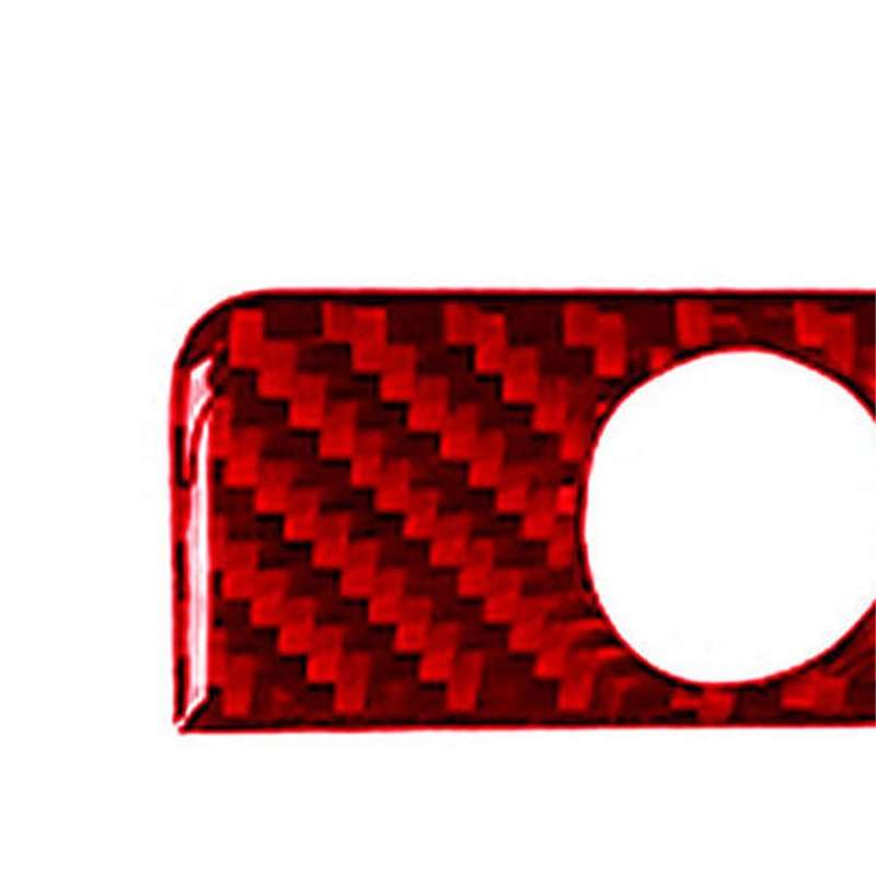 Red Carbon Fiber Interior Button Panel Cover Trim for Accord 2013-17