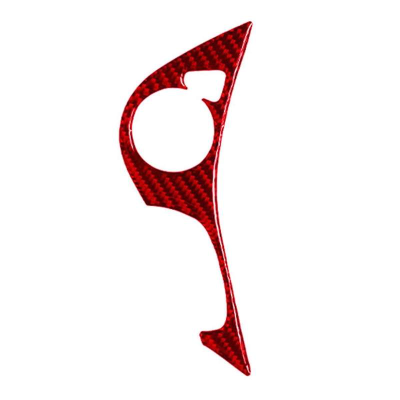 Red Carbon Fiber Steering Wheel Button Trim Cover Type B for Accord 2013-17