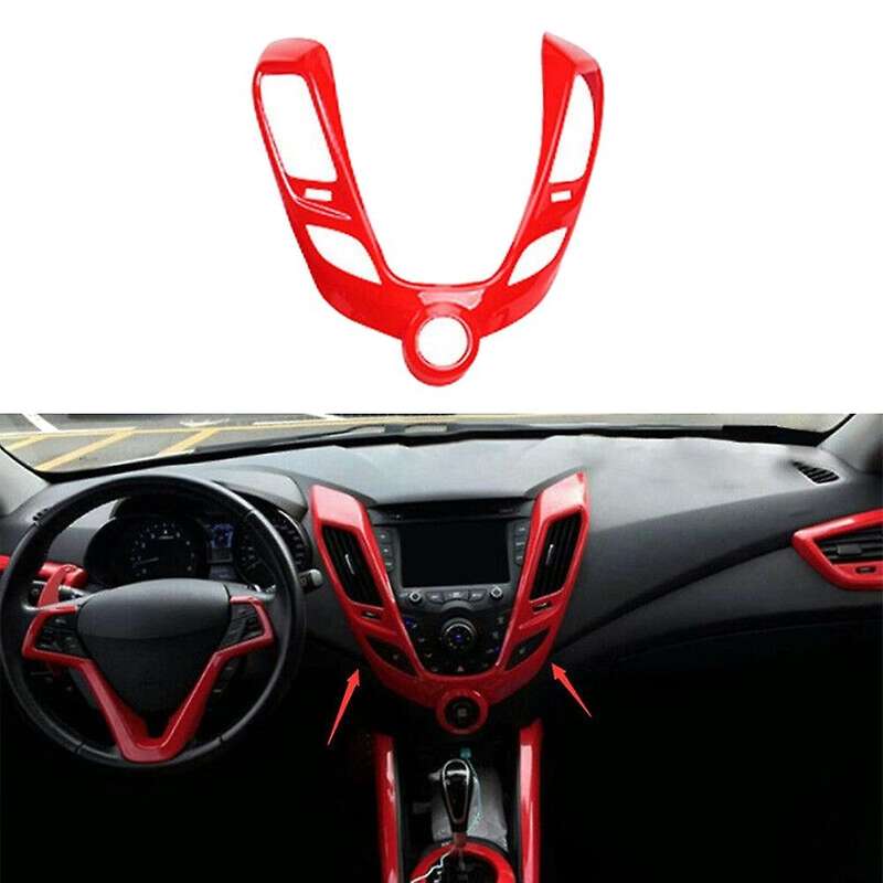Red Central Console Air Outlet Vent Cover Trim for 2011-2017 Decoration Accessories