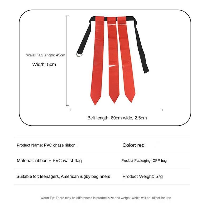 Red Flag Football Belt Youth Touchdown Game Capture the Flag Streamer Waist Flag