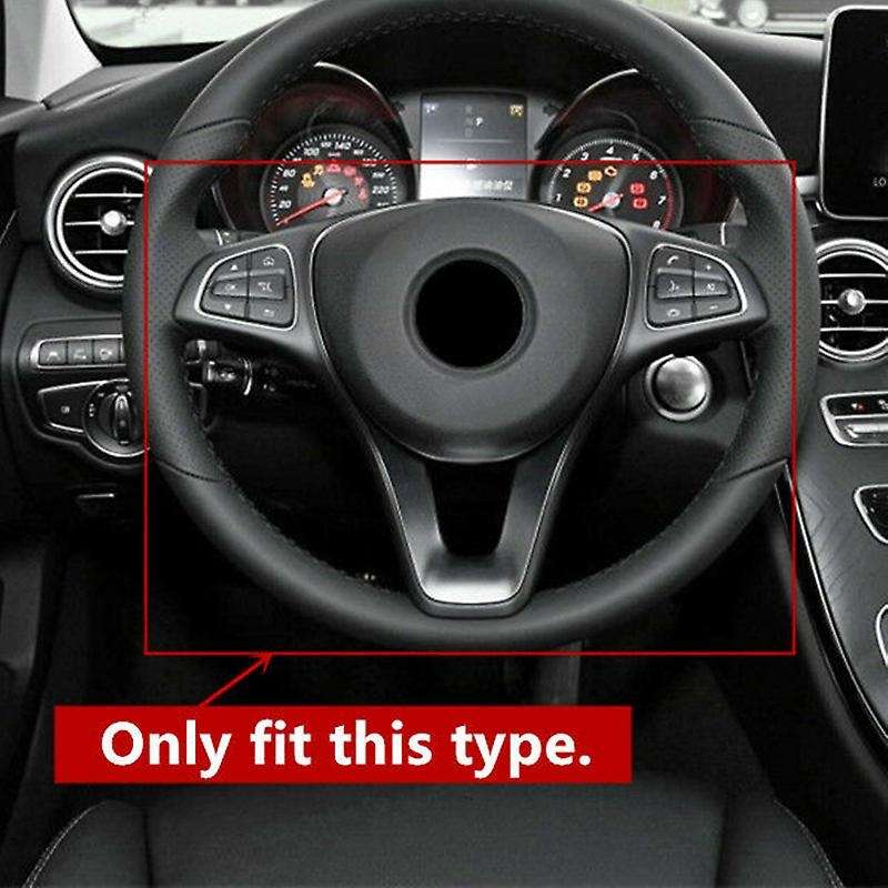 Red for E C GLC GLA Class 2014-2017 Steering Wheel Panel Trim Cover Sticker Switch Button Decor