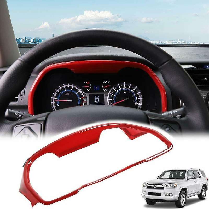 Red Dashboard Panel Display Frame Decor Covers Trim Decals Stickers for 4Runner 2010-2019