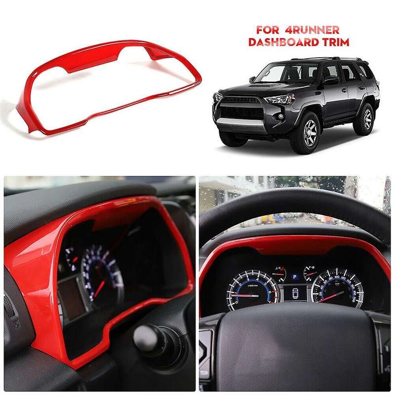 Red Dashboard Panel Display Frame Decor Covers Trim Decals Stickers for 4Runner 2010-2019