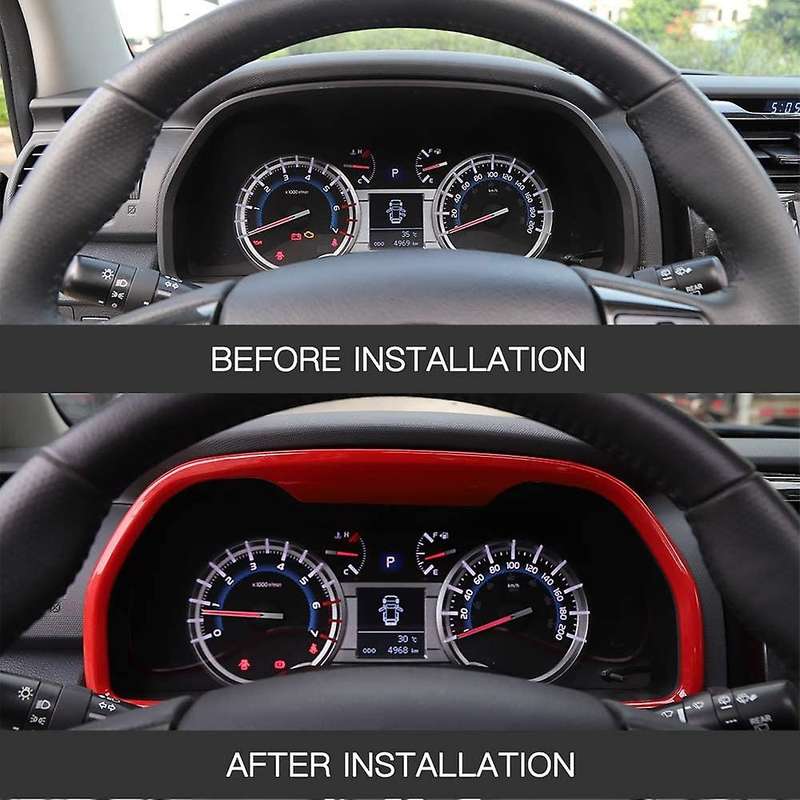 Red Dashboard Panel Display Frame Decor Covers Trim Decals Stickers for 4Runner 2010-2019
