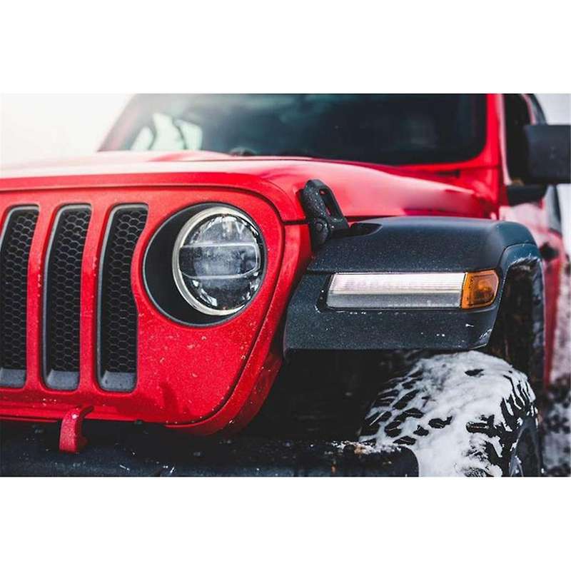 Red Front Grille Frame Headlight Ring Mesh Ring for Wrangler 2018 Exterior Modification