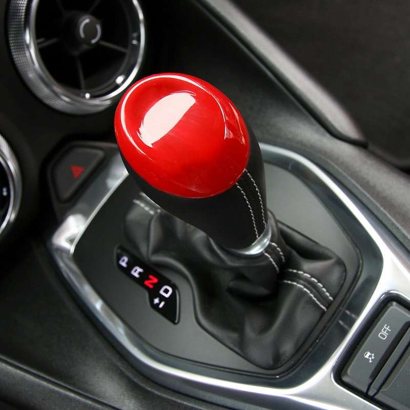 Red Interior Gear Shift Lever Knob Head Decor Cover Trim for 2017+