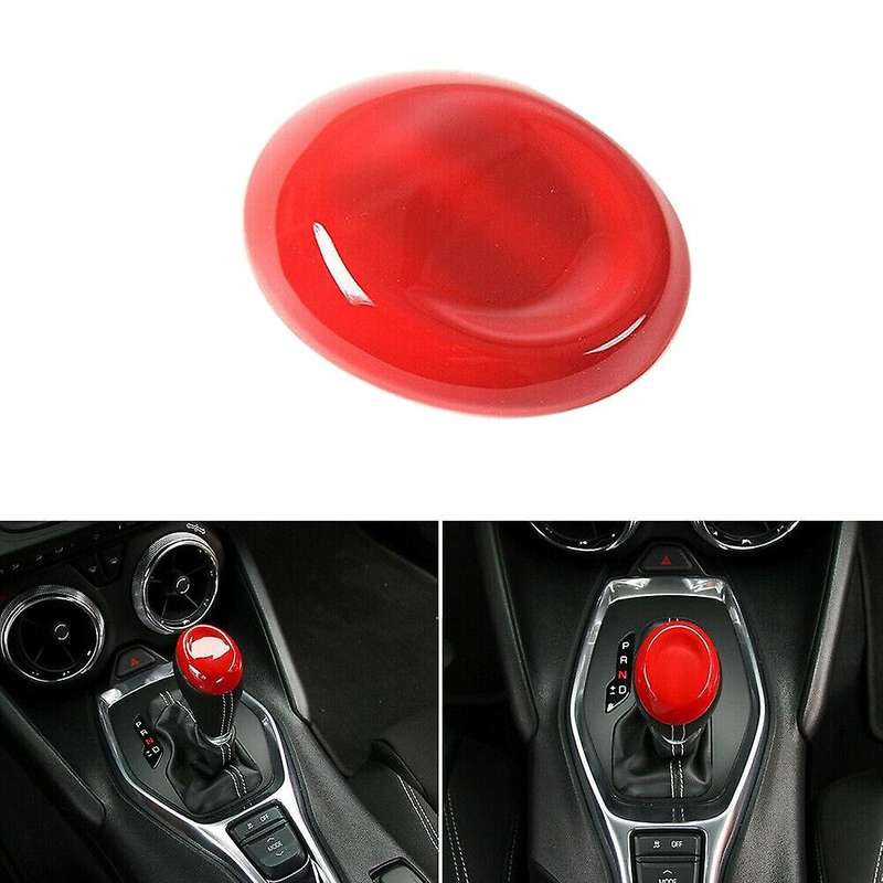 Red Interior Gear Shift Lever Knob Head Decor Cover Trim for 2017+