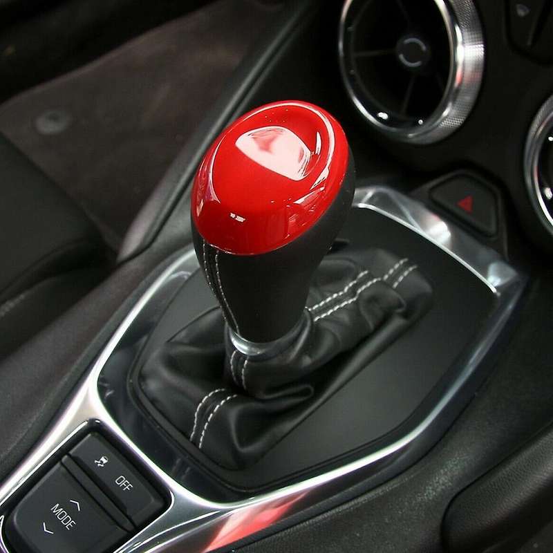 Red Interior Gear Shift Lever Knob Head Decor Cover Trim for 2017+