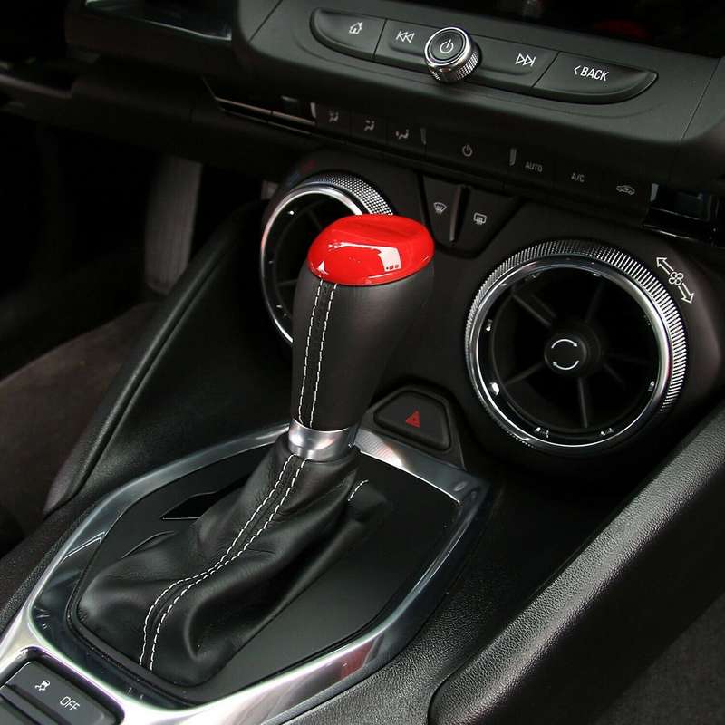 Red Interior Gear Shift Lever Knob Head Decor Cover Trim for 2017+