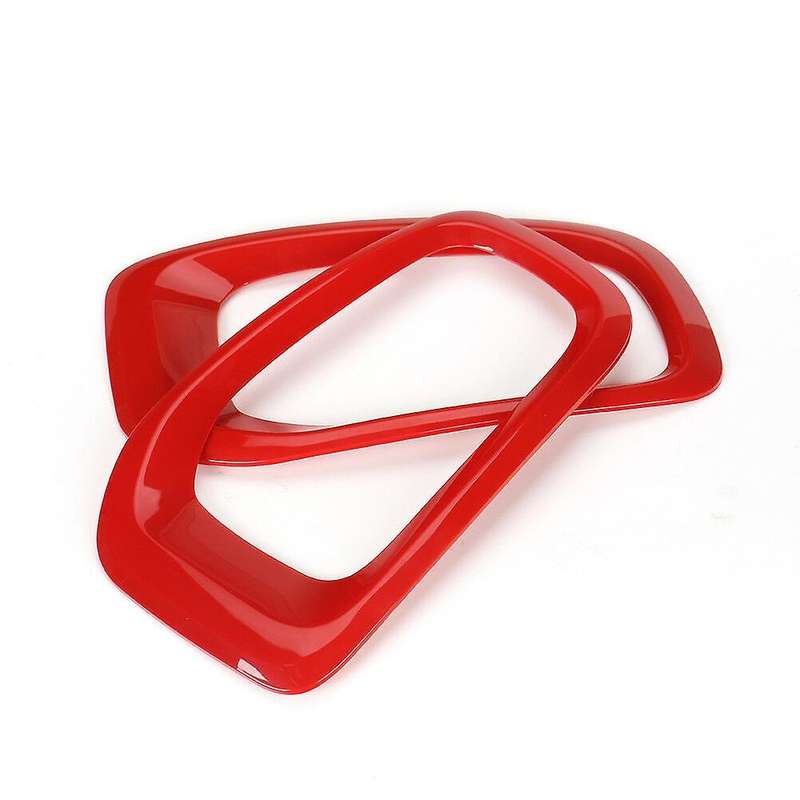Red Front Fog Light Lamp Cover Trim Frame Decor for 2015-2017 Accessories