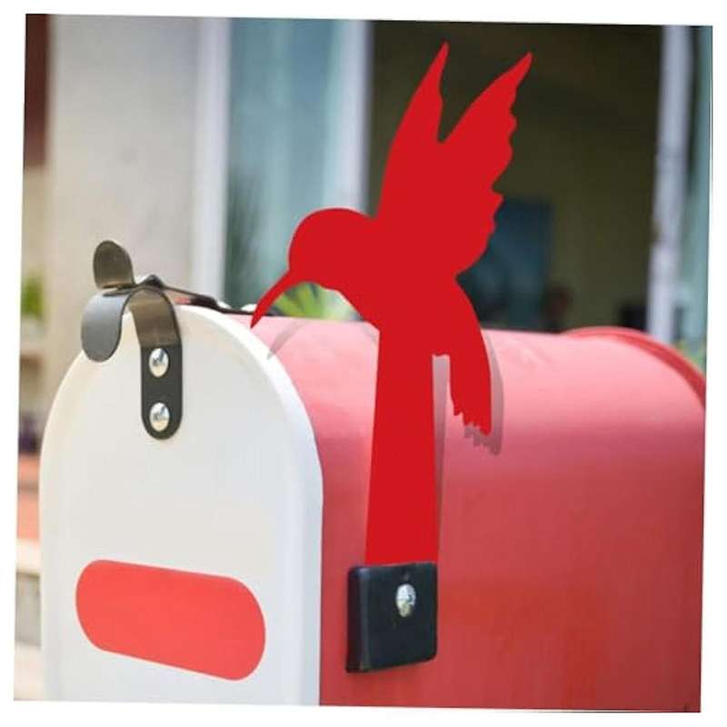 Red Homing Pigeon Decoration Mailbox Flag Decoration Acrylic Decoration