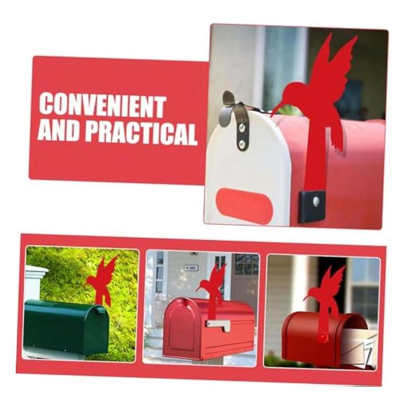 Red Homing Pigeon Decoration Mailbox Flag Decoration Acrylic Decoration