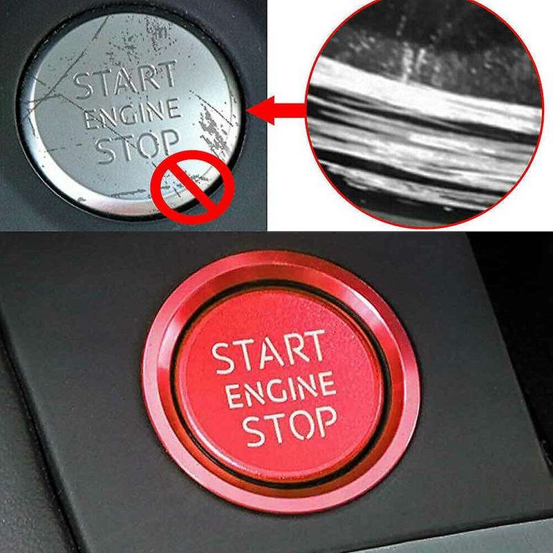 Red Keyless Engine Push Start Button Cover for A4 A5 Q5 S4