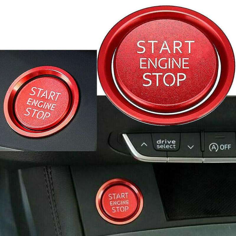 Red Keyless Engine Push Start Button Cover for A4 A5 Q5 S4