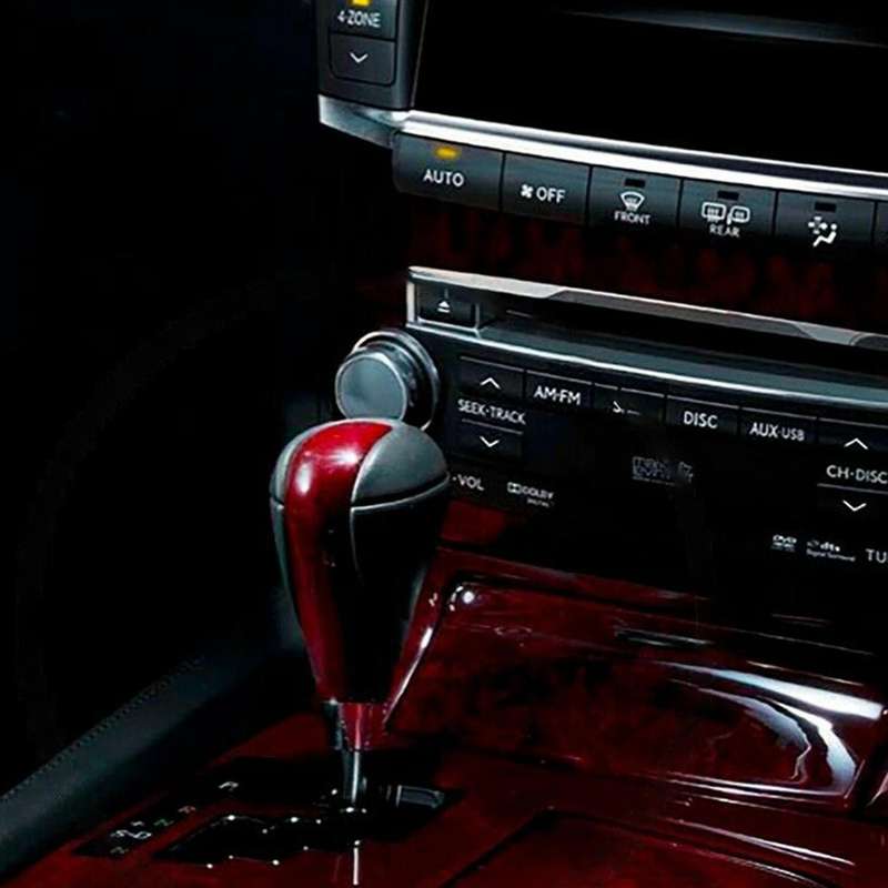 Red Leather Automatic Transmission Gear Shift Knob Compatible Lexus Es Is Rx