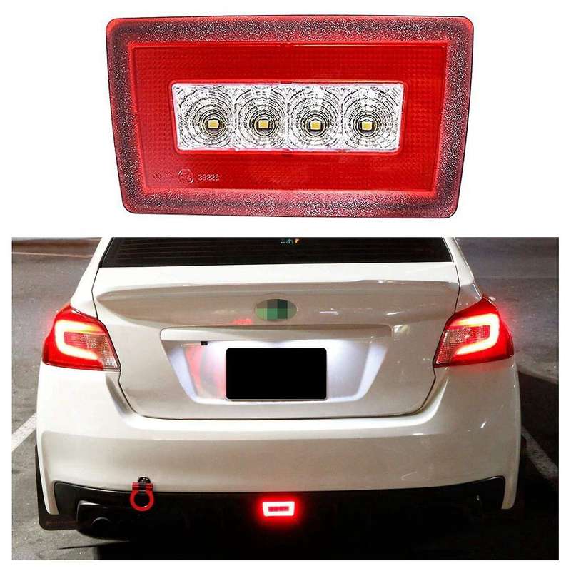 Red LED Rear Fog Light Kit Functions As Tail Lamp, Brake Lamp, Backup Reverse Light for / ,(Includes