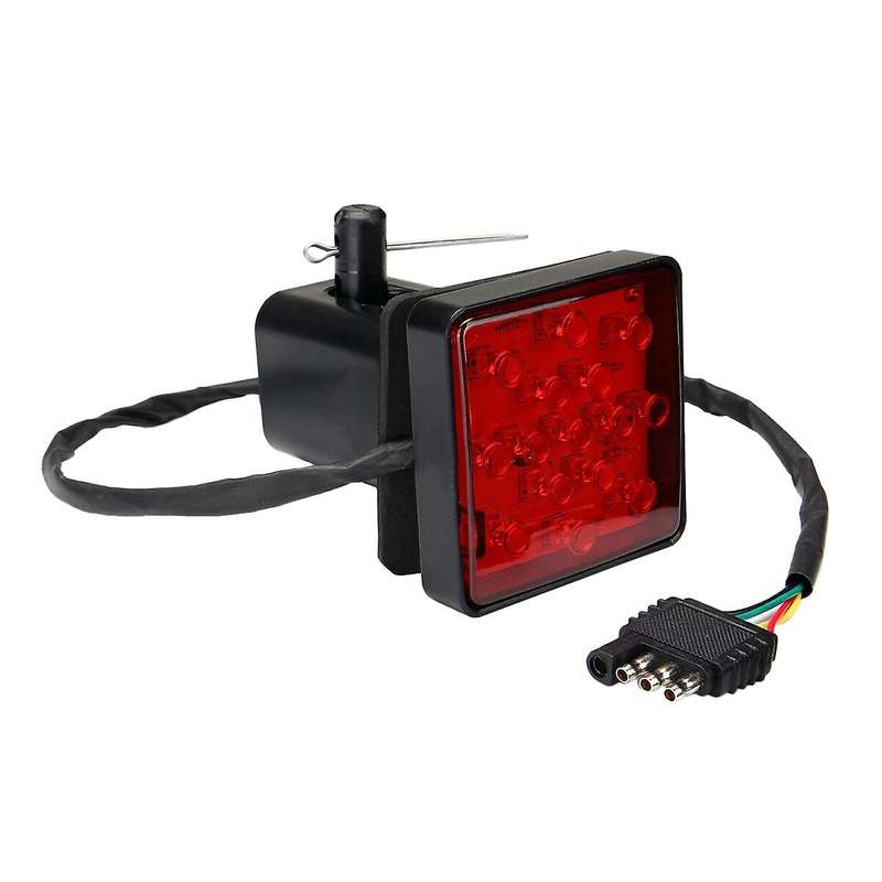 Red Lens 15-LED Tow Hitch Receiver W/Strobe Feature Brake Tail Light for Truck SUV 2-Inch Towing Ada