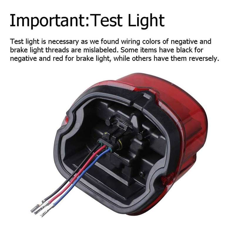 Red LED Rear Tail Lights Motorcycle Taillights Brake Running for Touring Road Glide Street