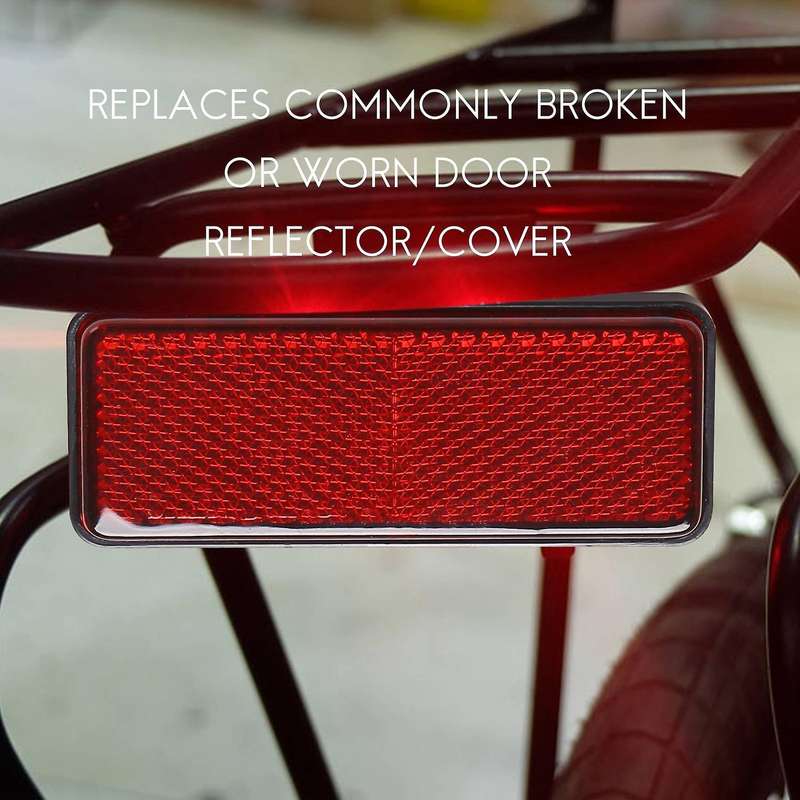 Red Light Rear Motorbike Quad Scooter Bike Reflector Number Plate Rectangle Reflector for