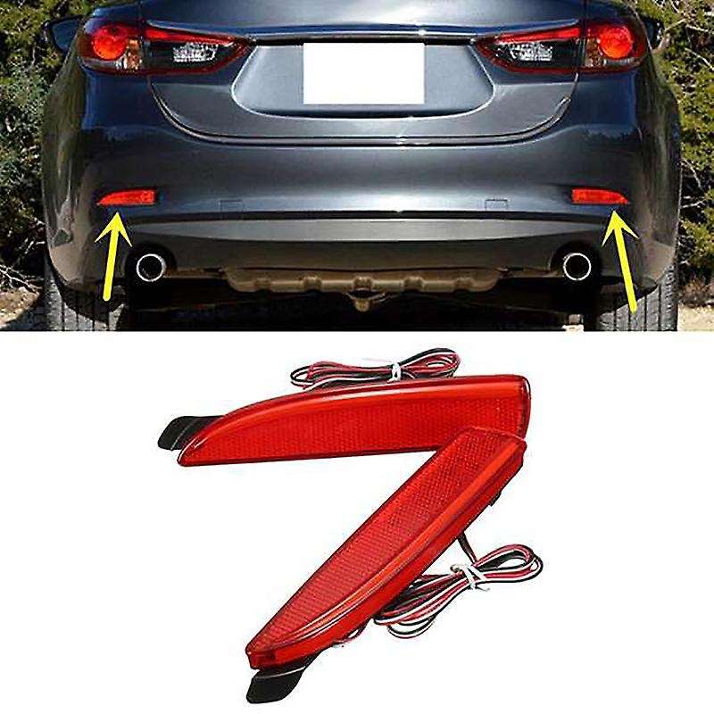 Red Rear Bumper Reflector Light for 6 Atenza 2013-2016 Led Light Tail Brake Fog Lamp Tail Stop Lamp