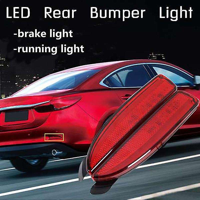 Red Rear Bumper Reflector Light for 6 Atenza 2013-2016 Led Light Tail Brake Fog Lamp Tail Stop Lamp