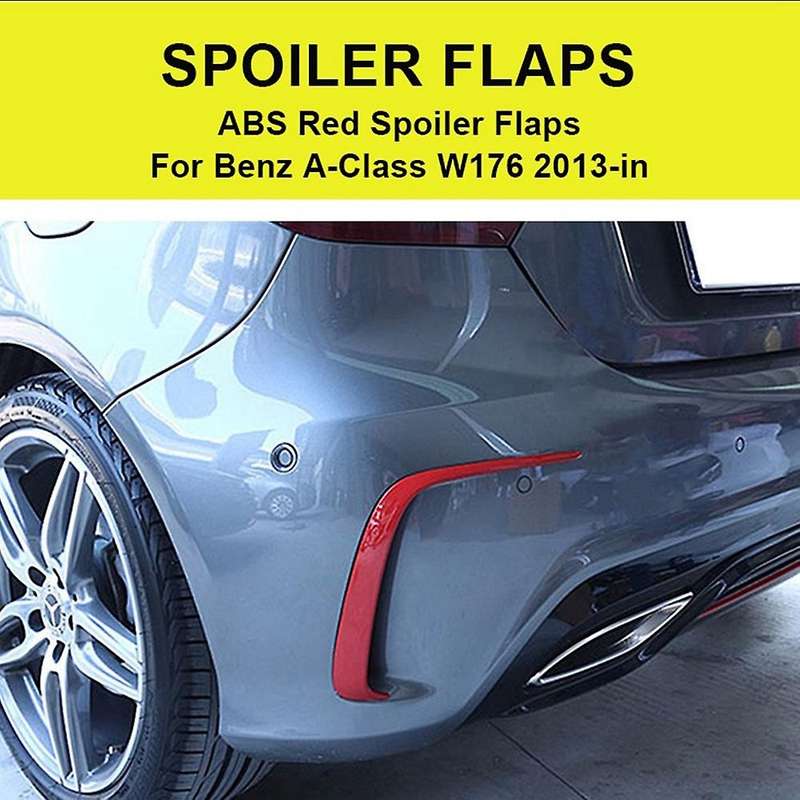 RED Rear Bumper Spoiler Canard Cover for - W176 A Class A200 A250 A45 2013-2018