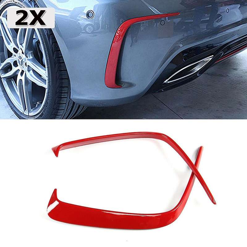 RED Rear Bumper Spoiler Canard Cover for - W176 A Class A200 A250 A45 2013-2018