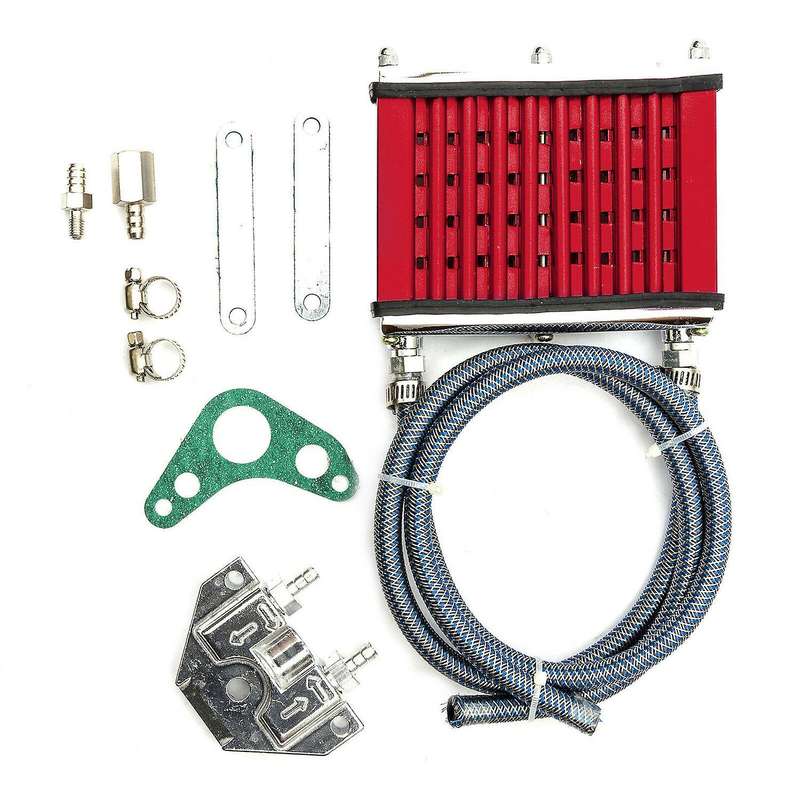 Red Pit Dirt Bike / Motorcycle Oil Radiator DIY Kit Change for 110Cc 125Cc 140Cc 150Cc ATV Oil Cool