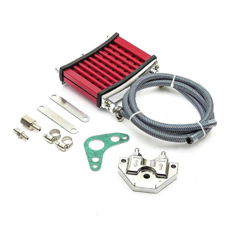 Red Pit Dirt Bike / Motorcycle Oil Radiator DIY Kit Change for 110Cc 125Cc 140Cc 150Cc ATV Oil Cool