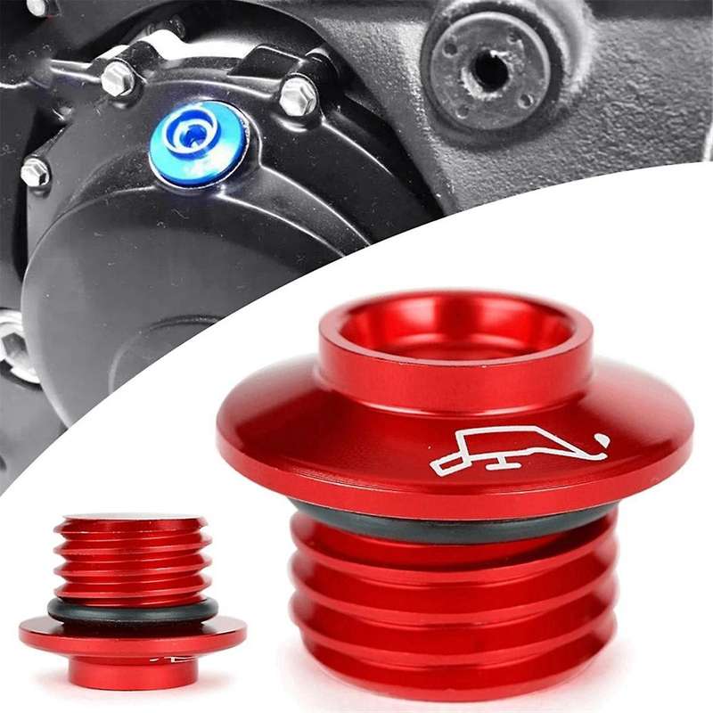 Red Motorcycle Engine Oil Filler Plug Cover Engine Cover Oil Screw Oil Inlet Cover Screw for