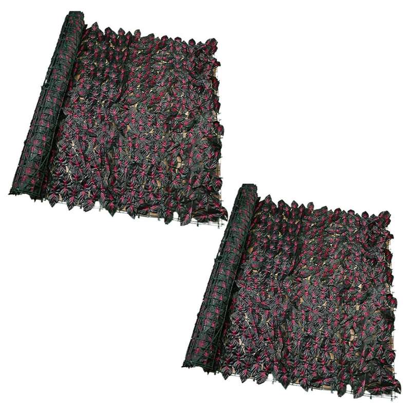 Red Sule Simulated Fence Net Green Plant Decoration Artificial Leaves Indoor and Outdoor Garden Balc