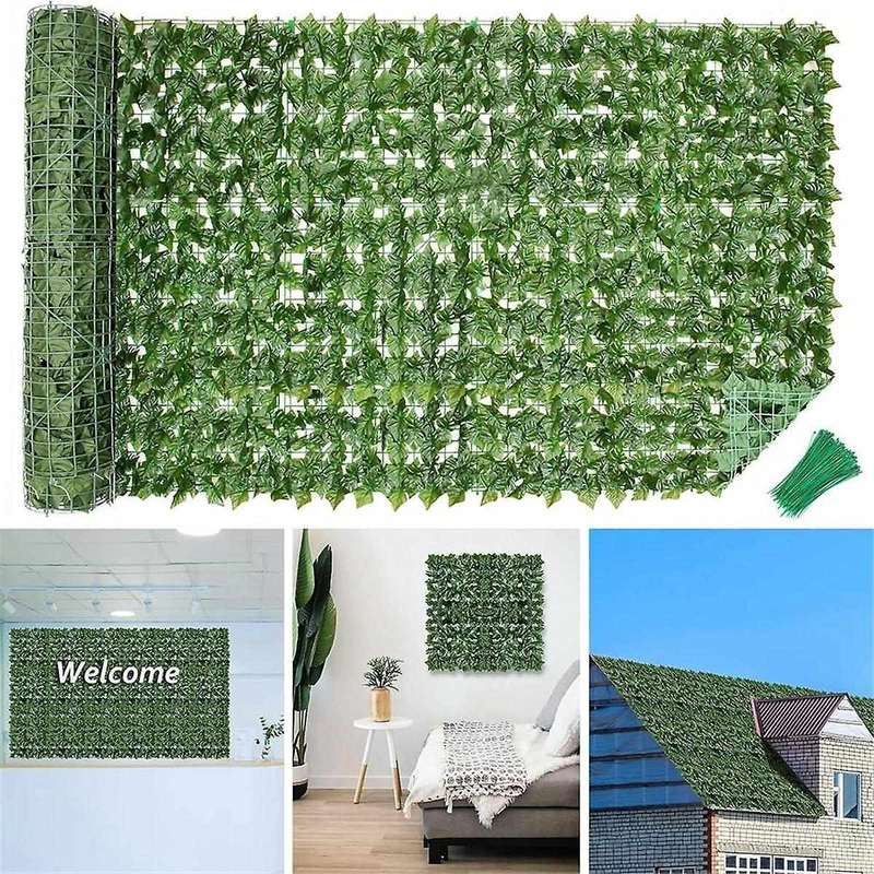 Red Sule Simulated Fence Net Green Plant Decoration Artificial Leaves Indoor and Outdoor Garden Balc