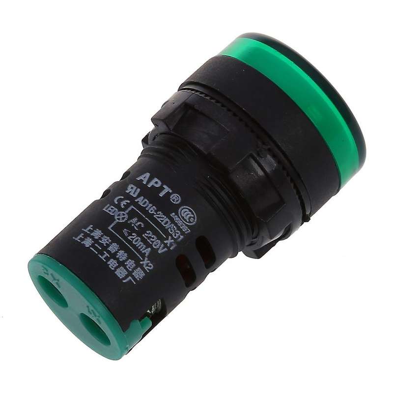 Red, yellow-green light lamp 22 mm LED pilot display panel AC 220 V 3