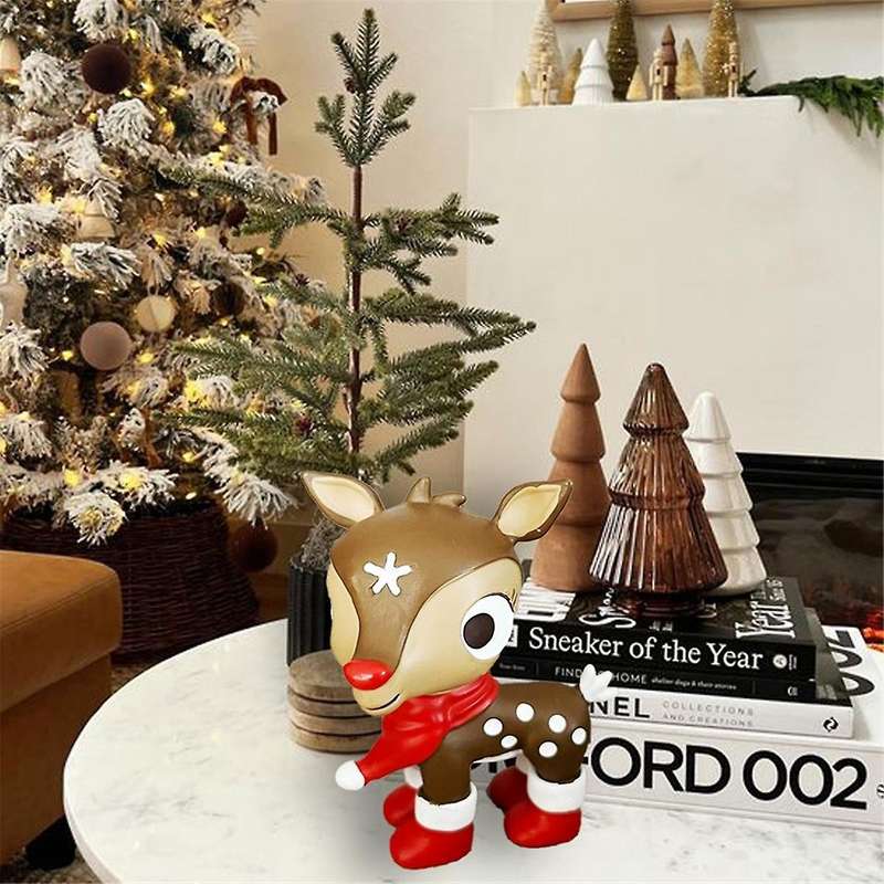 Red-Nosed Reindeer Decoration Home Garden Table Decoration Gift