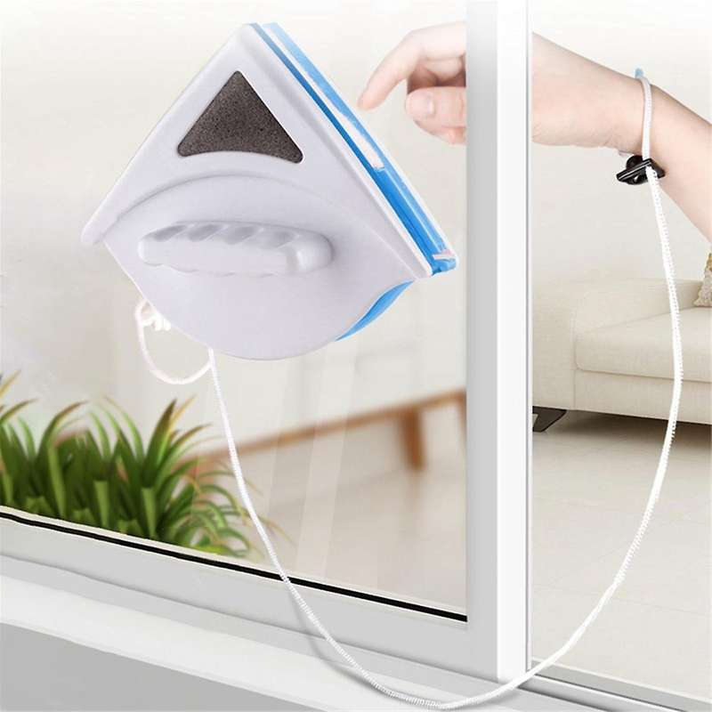 Red-double-side Magnetic Glass Wiper Window Cleaner Surface Cleaning Brush Triangle Cleaning Tools f