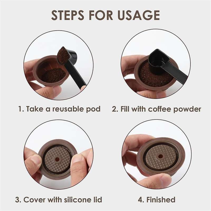 Refillable Coffee Capsule for Vertuoline & Vertuo Pod, 150 Ml Coffee Pods for Nes Presso Vertuo Coff