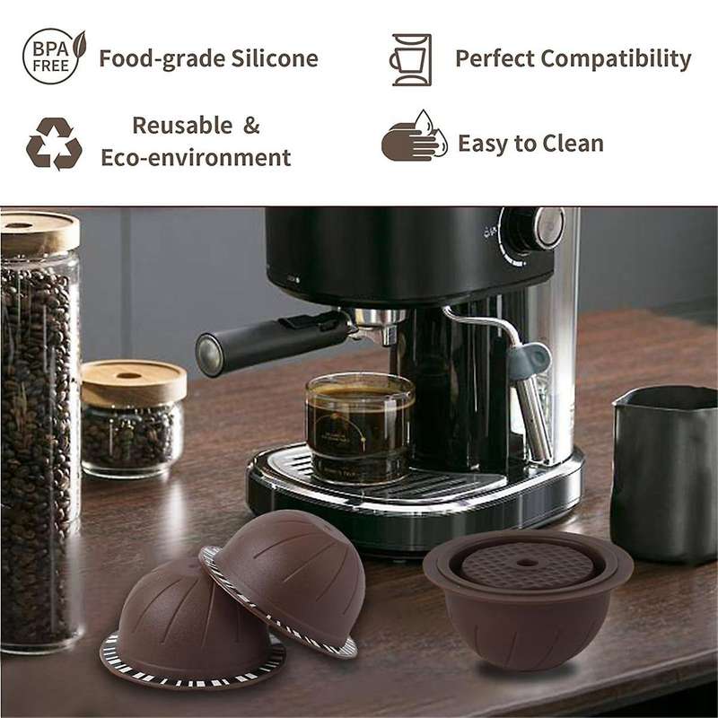 Refillable Coffee Capsule for Vertuoline & Vertuo Pod, 150 ML Coffee Pods for Presso Vertuo Coffee M