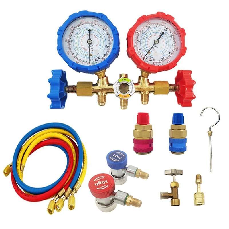 Refrigerant Manifold Gauge Set Air Conditioning Tool for R410A R32 R134A Air Condition Refrigeration