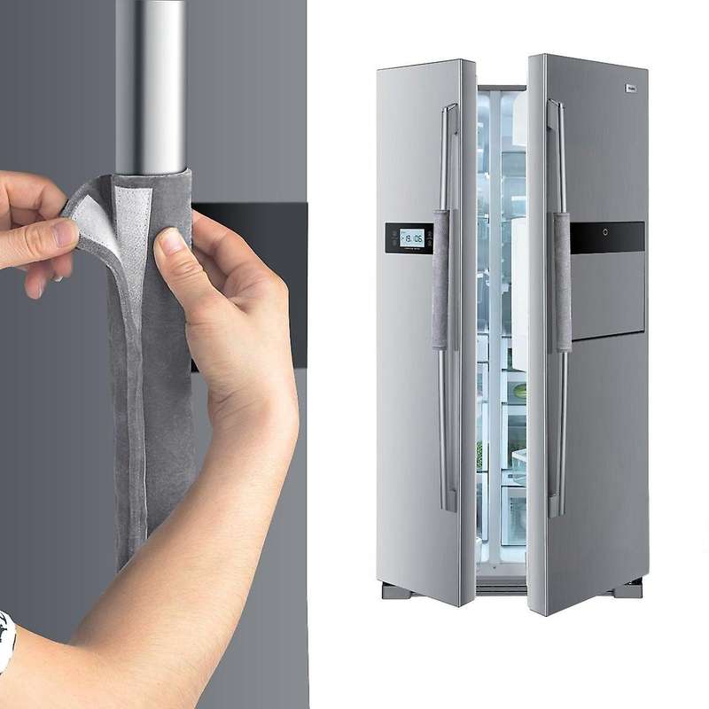 Refrigerator Door Handle Cover Kitchen Gloves Compatible Fridge Oven gray