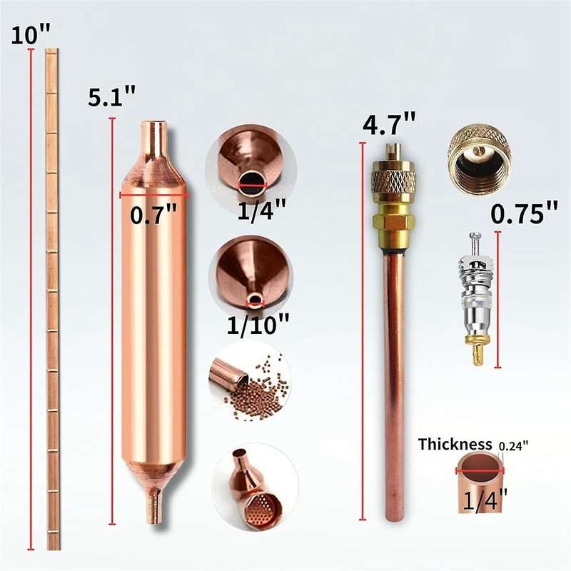 Refrigerator Filter Dryer with Access Service Valve,Phosphor Bronze Welding Rod for Refrigeration A