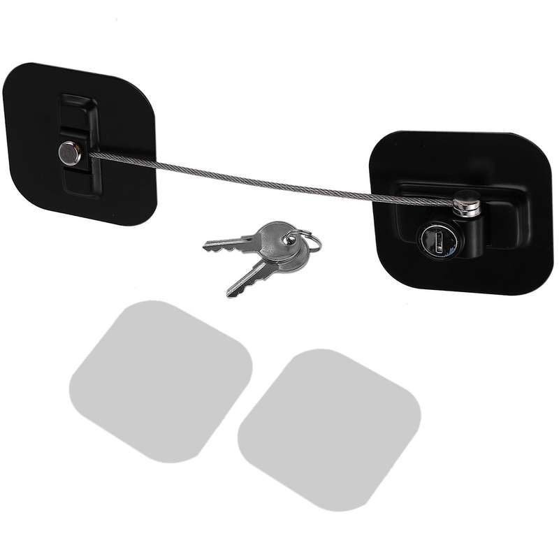 Refrigerator Strong Adhesive Lock for Cabinet File Drawer Window Child Safety with Keys