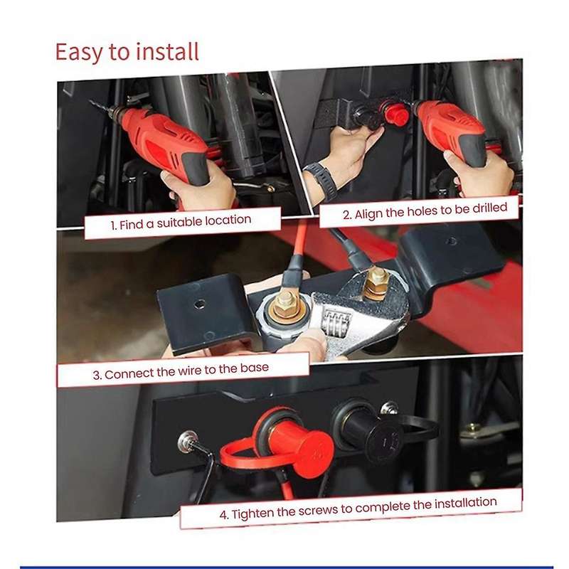 Relocation Battery Jump Post for Can Am X3 UTV Car Battery Jumper Terminals Charging Tools Kits with